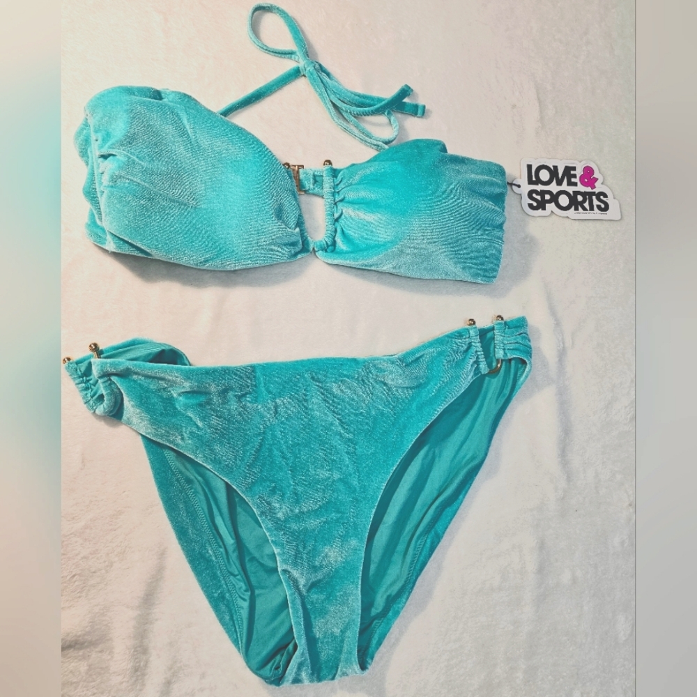 Love Sports 2-piece swimsuit XL Bright Aqua Green